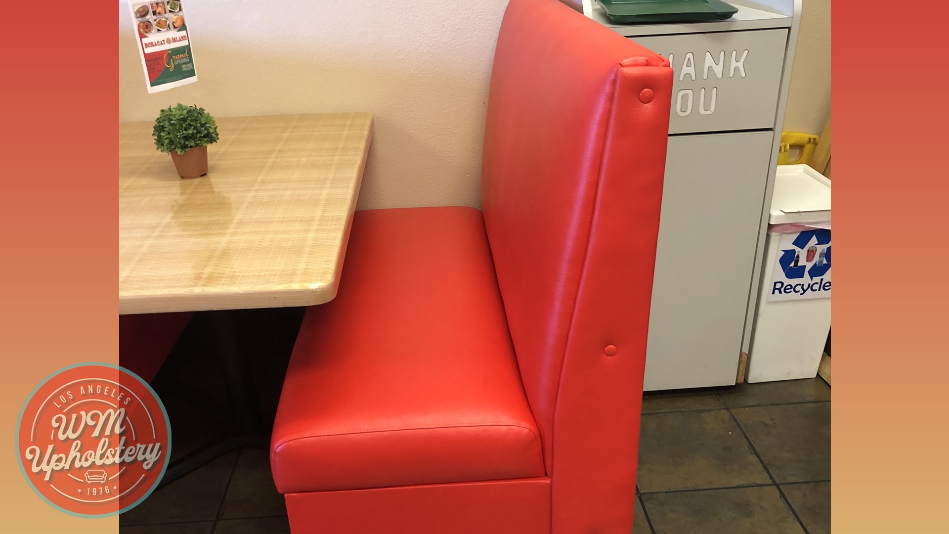 fast food restaurant booths